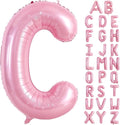 TONIFUL 40 Inch Large Pink Letter C Balloons Giant Foil Mylar Alphabet Balloon for Birthday Party Anniversary Baby Shower Wedding Supplies Decorations