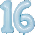 40 In Matte Blue Number Balloons Helium Foil Mylar Balloon Birthday Party banquet Decoration Digital 16