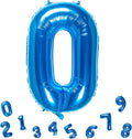 32 Inch Blue Number 0 Balloons Foil Ballon Digital Birthday Party Decoration Supplies (Blue Number 0 Balloon)