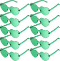 TOODOO 10 Pairs Heart Shaped Sunglasses Rainbow Sunglasses Candy Color Rimless Glasses for Women Girl Party Favor