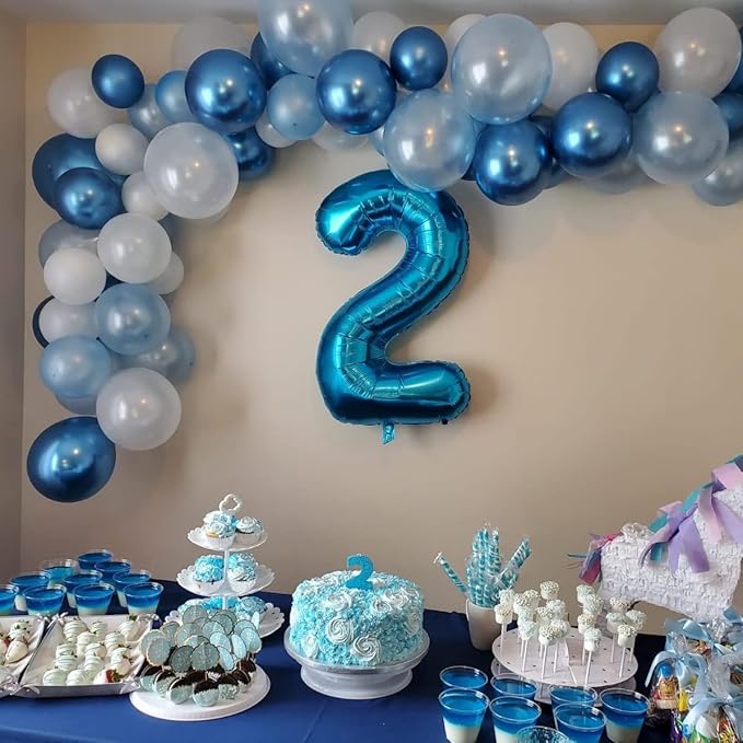 Blue Number 70 Balloons, 40 Inch Large Blue Foil Number 7 & 0 Balloons for Boys, Self Inflating 70th Birthday Balloons for 70 Year Old Men Birthday Anniversary Party Decorations Supplies