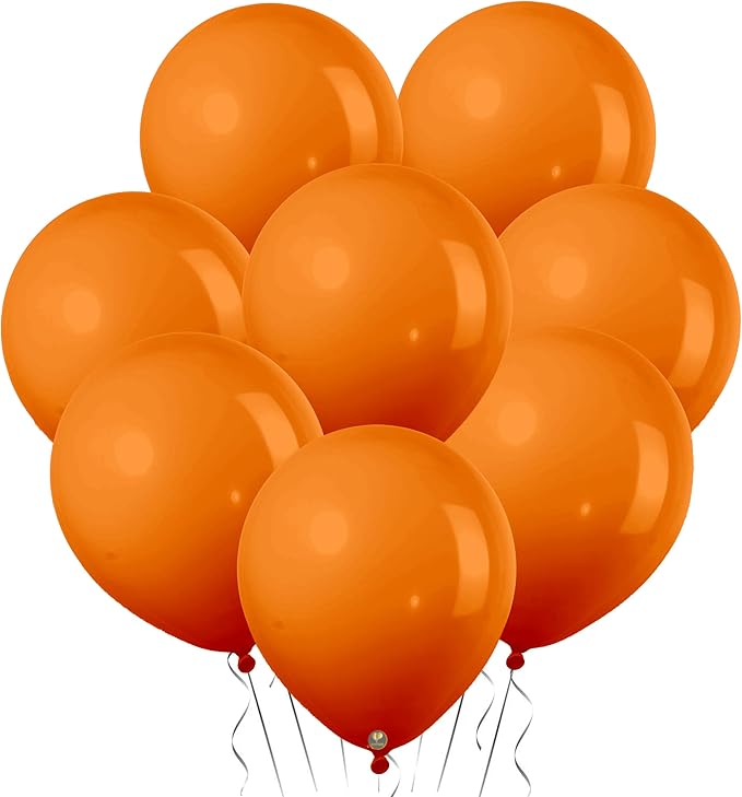 AFTERLOON® Biodegradable Mini Balloons 50 pcs Orange 5 Inch, Matte Color Thickened Extra Strong Latex Helium Float, Baby Shower Gender Reveal Garland Arch Wedding Birthday Party Decorations