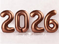 Coffee Brown Number Balloons Party Decorations for 2026, 40 Inch Happy New Years Decorations 2026, Coffee Brown Large 2026 Numbers for Graduation