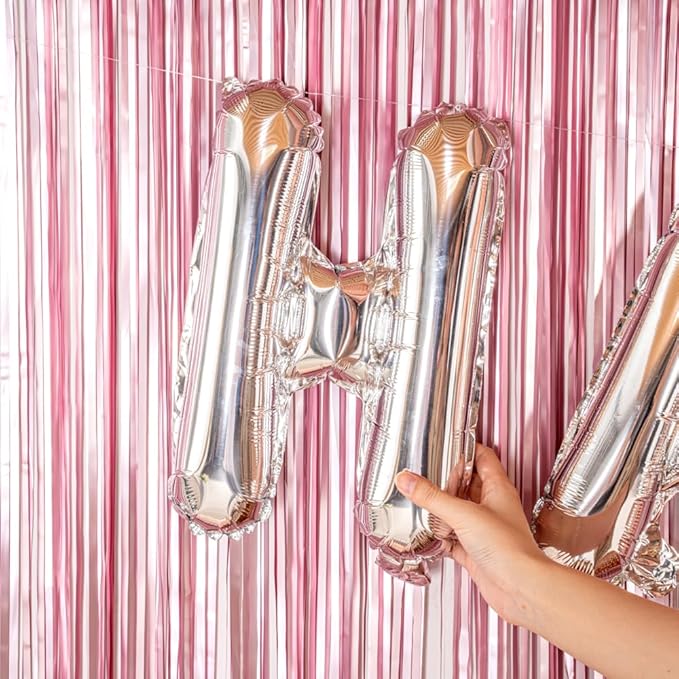 Restaurantware-Balloonify 16 Inch Letter Balloon, 1 Alphabet Party Balloon - Letter H, Self-Sealing, Silver Foil Mylar Finish, Hanging Loop, Decoration For Birthday, Wedding, Or Graduation