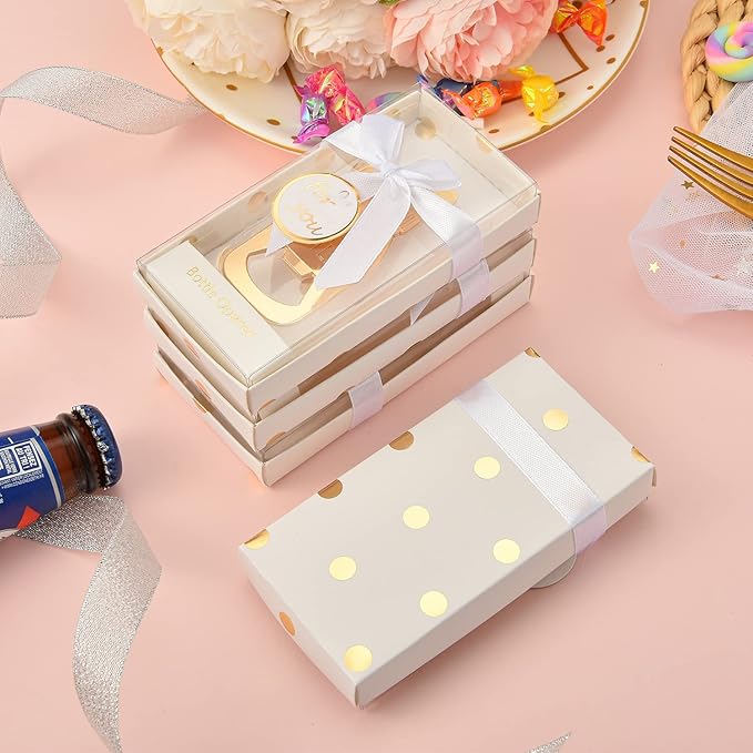 24PCS Baby Bottle Openers for Baby Shower Favors,Gifts,Decorations,or Souvenirs for Guests with Gift Box,Popping Design for Boy or Girl