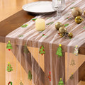 Socomi 3pcs Christmas Table Runner Tulle Gauze Cheesecloth Embroidery Sheer Table Runners for Winter Wedding Party Baby Shower Birthday Holiday Picnic Home Decor
