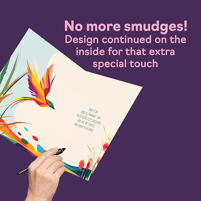 Aunt Birthday Card - Vibrant Summer Flowers - Vivid Happy Birthday Card for Auntie from Niece Nephew, A5 Female Floral Bday Golden Greeting Cards