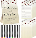 113 Pcs Class of 2026 Graduation Party Favors Include 1 Advice and Wishes Wooden Sign 100 Graduation Advice Cards with 12 Fineliner Ink Pens for The Graduate Class of 2026(Red)