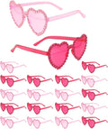 20 Pairs Heart Shaped Sunglasses for Women Colorful Glasses Fun Trendy Transparent Heart Sunglasses Party Favor