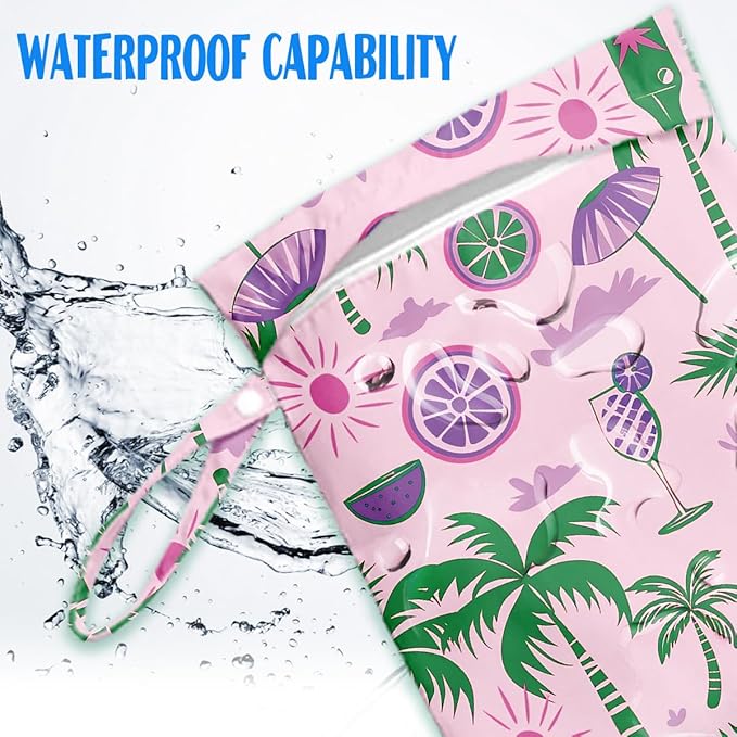 Beach Essentials, Wet Bag for Swimsuit Dirty Clothes Yoga Gym Diaper, Wet Dry Bag, Beach Vacation Essential for Travel Poor Bathing Summer Bachelorette Party Gifts