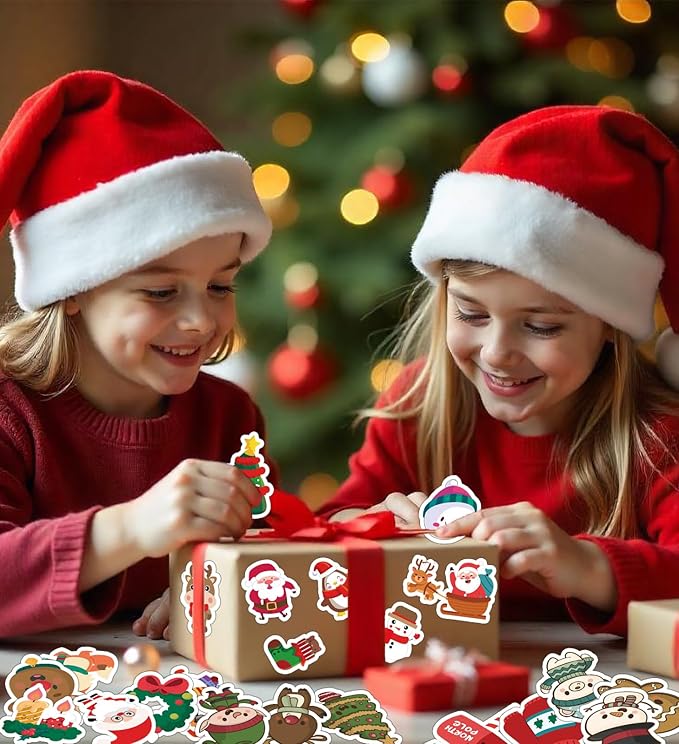 Stocking Stuffers for Kids, 100PCS Christmas Stickers, Toddler Stocking Stuffers, Kids Christmas Gifts for Boys Girls,Xmas Games Crafts Activities Party Favors Supplies