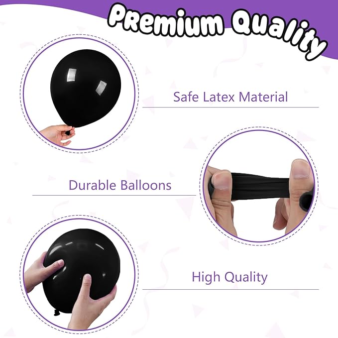 Purple Black and Silver Balloons,12 Inch Print You've Did It Happy Graduation 2026 Balloon and Confetti Balloons with Ribbon,for Graduation Class of 2026 Party Decoration Supplies