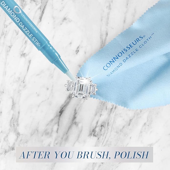 CONNOISSEURS Diamond Dazzle Stik - Portable Diamond Cleaner for Rings and Other Jewelry - Bring Out The Sparkle in Your Diamonds and Precious Stones