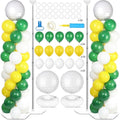 2 Sets Golf Ball Balloon Column Stand Kit with 102 Balloons Sport Themed 5.57ft Adjustable Balloon Tower Stand with Bases Golf Ball Balloons Arch Column for Men Retirement Birthday Party Supplies