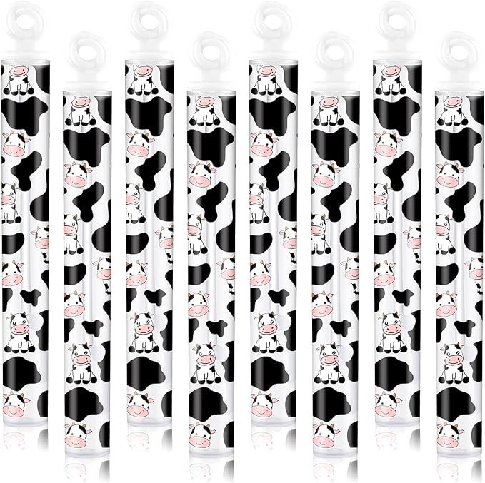 32 Pcs Cow Themed Bubbles Wands Cute Bubbles Party Favors for Adult Summer Activity Animal Birthday Party Goodie Bag Stuffers Gifts Wedding Supplies