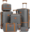 Joyway Luggage Set 3 Piece Suitcase Sets with Spinner Wheel,Hardside Expandable Travel Laggage with TSA Lock (20/24/28,Grey)