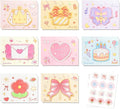 24 Pack Cute 3D Pop Up Greeting Cards with Envelopes and Stickers, Assorted Cartoon Birthday Cards Bulk, Lovely Butterfly Crown Flower Cake Note Cards for Birthday Party Wedding Baby Shower Kids Adults Holiday Celebration