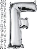 40 inch Silver Letter F Balloon, Big Size Alphabet Foil Mylar Helium Balloons for Birthday Party Celebration Wedding Anniversary Baby Shower Decorations Supplies Alphabet F