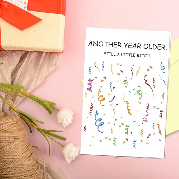 Funny Brother Sister Birthday Card, Still A Little Bitch Card, Cheeky Birthday Card for Sibling, Best Friend Birthday Card