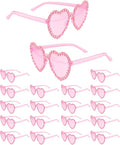 20 Pairs Heart Shaped Sunglasses for Women Colorful Glasses Fun Trendy Transparent Heart Sunglasses Party Favor