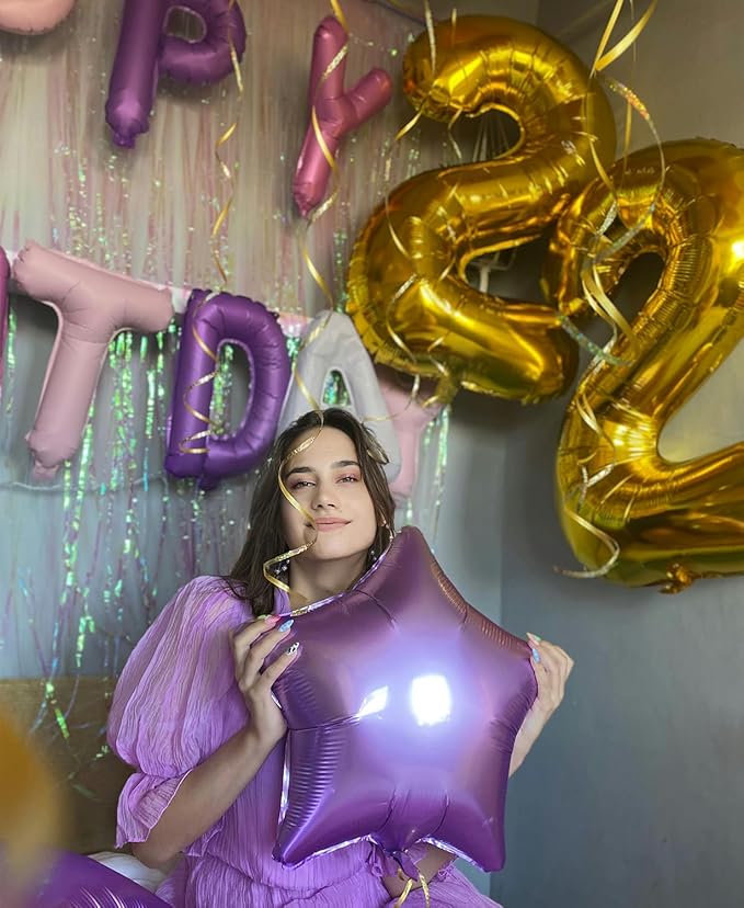 Smlpuame 40 inch Number Balloon 0-9 Gold Large Number 2 Balloons,Digital Balloons for Birthday Party Celebration Decorations Supplies, Helium Foil Number Balloons for Wedding Anniversary
