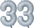 40 In Matte gray Number Balloons Helium Foil Mylar Balloon Birthday Party banquet Decoration 33