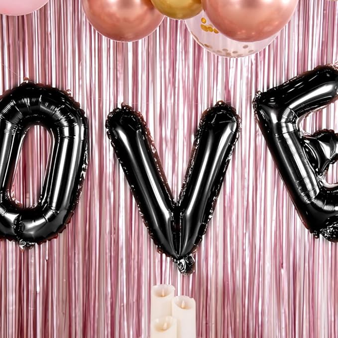 Restaurantware-Balloonify 16 Inch Letter Balloon, 1 Alphabet Party Balloon - Letter V, Self-Sealing, Black Foil Mylar Finish, Hanging Loop, Decoration For Birthday, Wedding, Or Graduation