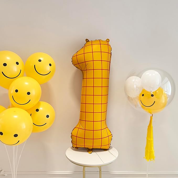 40" Matte Yellow Balloons Toy Inspired Story Theme party Supplies, Number Birthday Decoration, Cowboy Decorations Western, Cowgirl Party Balloon Digital 1