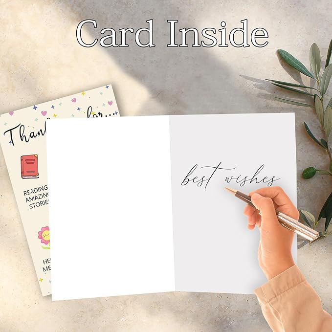 Cute Teacher Appreciation Gifts for Men Women, Funny Thank You Teacher Card, Thank You for Helping Me Grow