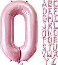 Pink Letter O Balloons, 40 Inch Pastel Pink Letter Balloons O Foil Mylar Helium Pink Letter Balloons for Birthday Party Supplies Anniversary Event Celebration Decorations Alphabet Pink O