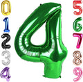 40 Inch Dark Green Number 4 Balloon, Giant 4 Number Balloons for 4th Birthday Decorations, Party Supplies for Baby Boy Girl, Dark Green Party Decor