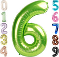 Number 6 Balloon 40 Inch, 6th Birthday Balloon for Boy Girl, Light Green 16 60 61 65 Numbers Balloons Birthday Party Wedding Events Decorations