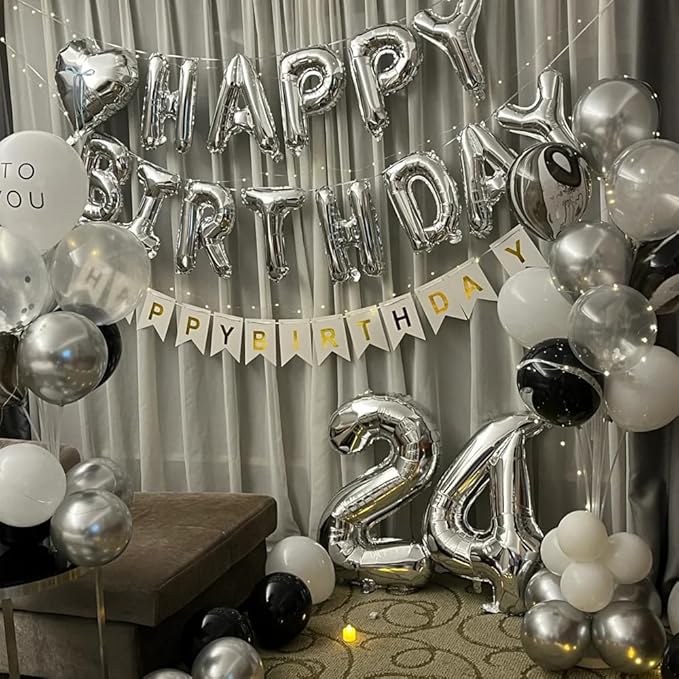 40 inch Silver Number Balloon Giant Foil Helium Balloons Silver Number 6 Balloon for 6th Birthday Party Anniversary Decorations Supplies