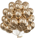 PartyWoo Metallic Gold Balloons 101pcs 12 Inch Chrome Gold Latex Helium Balloons for Wedding Christmas Birthday Graduation Baby Shower Retirement Bachelorette Tea Party Decorations Gold-G127
