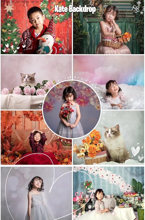 Kate 10x6.5ftSummer Ice Cream Car Backdrop for Photography Colorful Balloons Cake Smash Blue Sky Birthday Party Background for Kids Photo Props