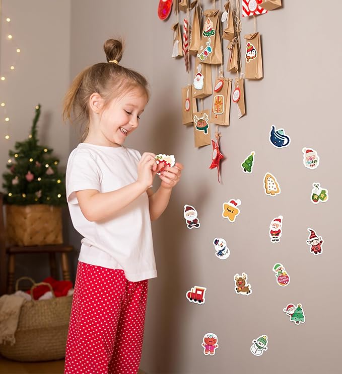 Stocking Stuffers for Kids, 100PCS Christmas Stickers, Toddler Stocking Stuffers, Kids Christmas Gifts for Boys Girls,Xmas Games Crafts Activities Party Favors Supplies