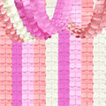 Pink Birthday Party Decorations Garland - Princess Peach Four Leaf Clover Streamers Banner Hanging Paper Backdrop Decor for Women Girl Baby Shower Bachelorette Wedding Bridal Engagement Garsellen