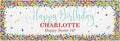 Let's Make Memories Personalized Happy Birthday Banner for Kids - Custom Colorful Party Decorations - Indoor/Outdoor Vinyl - Any Text - Happy Birthday Confetti - 10ft