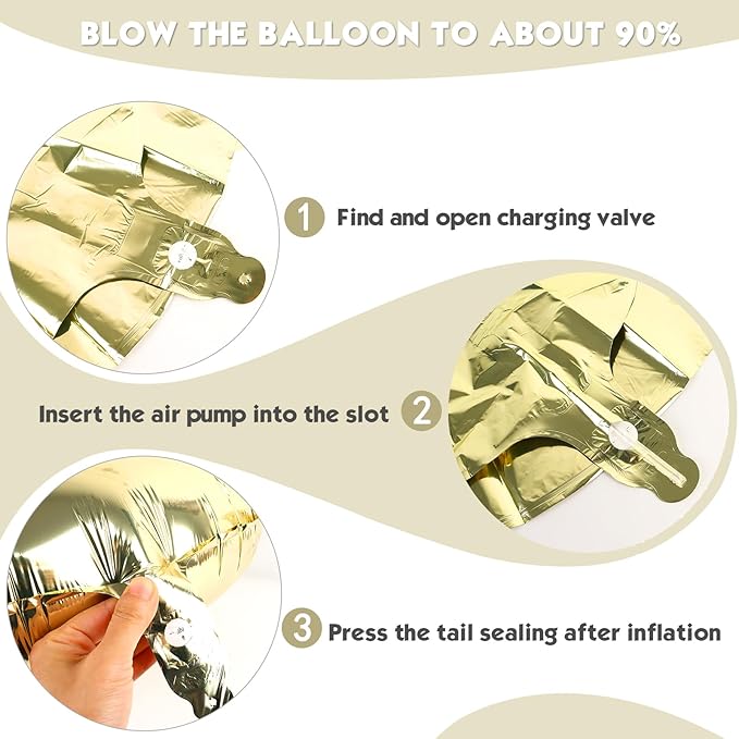 40 Inch Champagne Gold Number 6 Balloon, Giant 6 Number Balloons for 6th Birthday Decorations, Party Supplies for Baby Boy Girl, Champagne Gold Party Decor