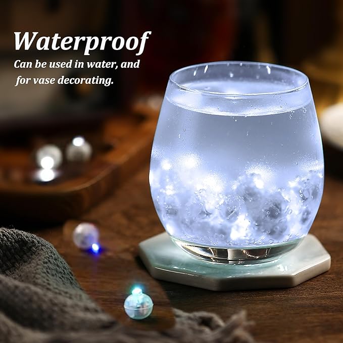 AIKEI 200pcs LED Balloon Lights,Mini Balls Lights,Long Standby Time Party Lamps,Waterproof for Paper Lantern,Easter Eggs Decor, Halloween Wedding Birthday Party Decoration (White+Warm White, 200pcs)