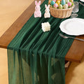 Socomi Emerald Green Easter Spring Cheesecloth Table Runner Gauze 120 Inch Rustic Boho Cheese Cloth Runner for Wedding Party Baby Bridal Shower Centerpiece Decoration Holiday Home Decorations