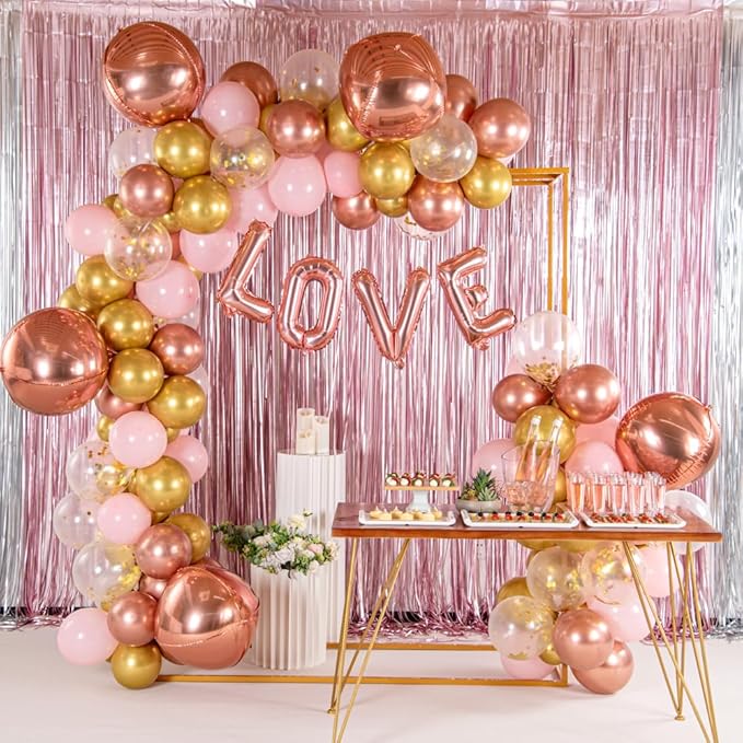 Restaurantware Balloonify 16 Inch Letter Balloon 1 Alphabet Party Balloon - Letter O Self-Sealing Rose Gold Foil Mylar Balloon Hanging Film Decoration For Birthday Wedding Or Graduation