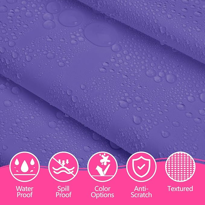 Disposable Plastic Tablecloth Purple 54x108 Inch, 5-Pack Waterproof Rectangular Table Cover for Parties, Picnics, Dining Protection