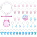 Pacifiers for Baby Shower Game, 36 Plastic Pacifiers for Baby Shower Decoration DIY, Large Size Baby Shower Pacifiers, Gender Reveal Party Table Scatter/Hunt Baby Shower Game Props(Blue&Pink, 2.75 in)