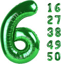 40 Inch Green Large Balloon Number 6 Balloon,Jumbo Mylar Foil Helium Balloon for 6 16 26 36 60 66 Birthday Digital Balloons for Birthday Party,Wedding Anniversary Party Decorations