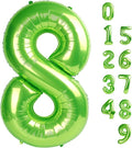 40 Inch Number 8 Balloon, Light Green 8 18 28 80 Birthday Balloons for Men Boys, 8th Birthday Decorations Party Supplies, Wedding, Graduations