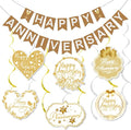 Happy Anniversary Banner - Happy Anniversary Decorations Wedding Party Banner