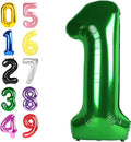 Number One Balloons 40 Inch, Dark Green Balloon for Birthday Party Decoration, Large Number Ballons for 1, 10, 11, 15, 17, 21, 100 Celebration, Boy and Girl Birthday, Baby Shower, Anniversary Decor