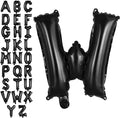 Black Letter W Balloons, 40 Inch Large Foil Letter Balloons, Custom Phrase Balloon for Birthday Party Wedding Anniversary Decoration (Black W)