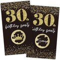 REWIDPARTY Black Gold 30th Birthday Party Scratch Off Game Cards (32 PCS) Cheers to 30 Years Prize Raffle Tickets Happy 30th Birthday Party Scratch Cards Supplies Activity for Family Friends Adults